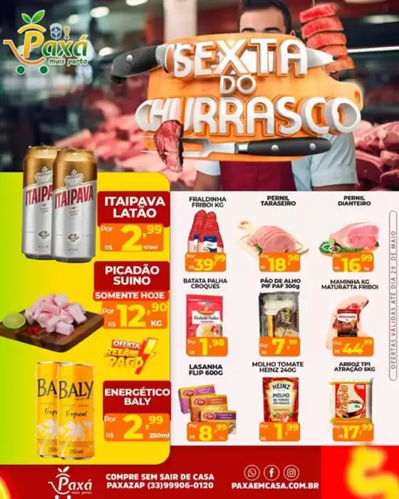 Catálogo Paxá Supermercados | SEXTA DO CHURRASCO  | 2026-05-29T00:00:00.000Z - 2026-05-29T00:00:00.000Z