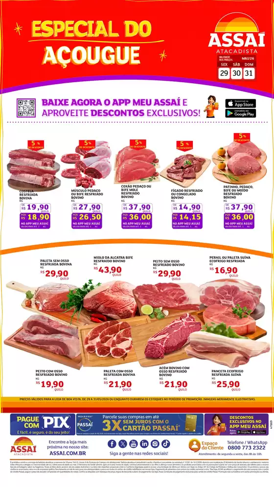 Catálogo Assaí Atacadista | Encarte Assaí Atacadista 47669-73 | 2026-05-29T00:00:00.000Z - 2026-05-31T00:00:00.000Z
