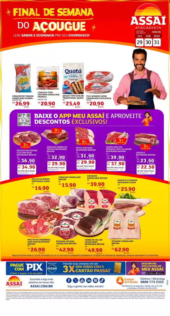 Catálogo Assaí Atacadista | Encarte Assaí Atacadista 47015-65 | 2026-05-29T00:00:00.000Z - 2026-05-31T00:00:00.000Z