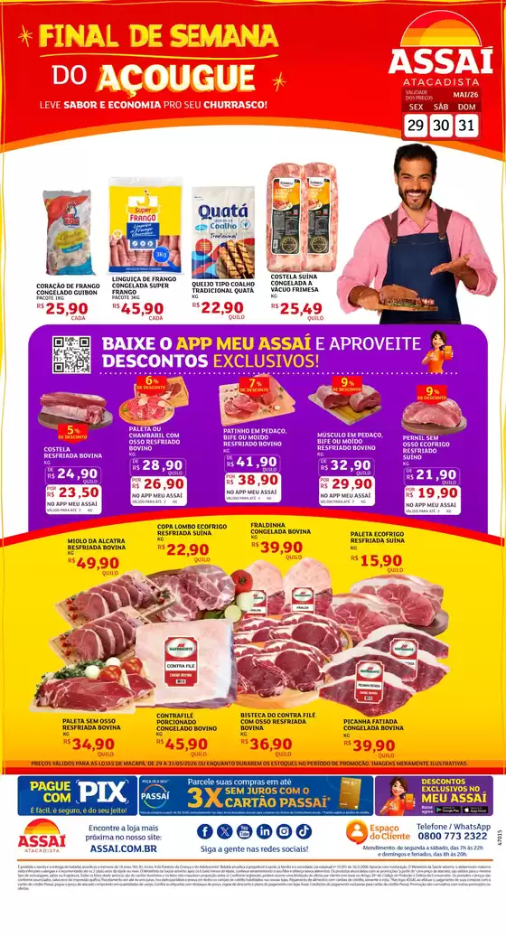 Catálogo Assaí Atacadista | Encarte Assaí Atacadista 47015-442 | 2026-05-29T00:00:00.000Z - 2026-05-31T00:00:00.000Z