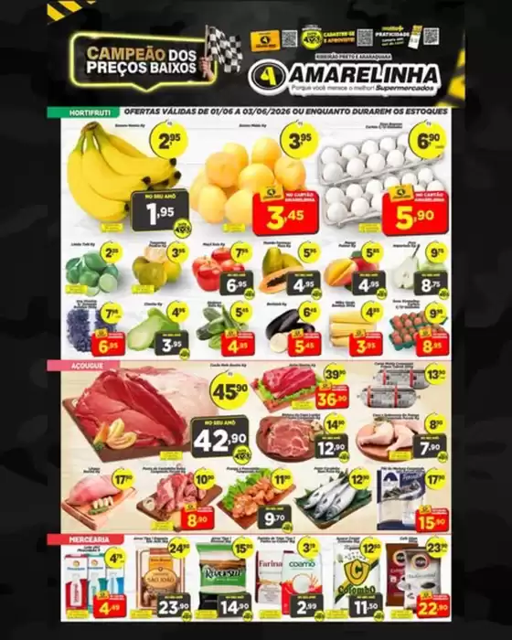 Catálogo Amarelinha Supermercados | Campeão Dos Preços Baixos | 2026-06-01T00:00:00.000Z - 2026-06-03T00:00:00.000Z