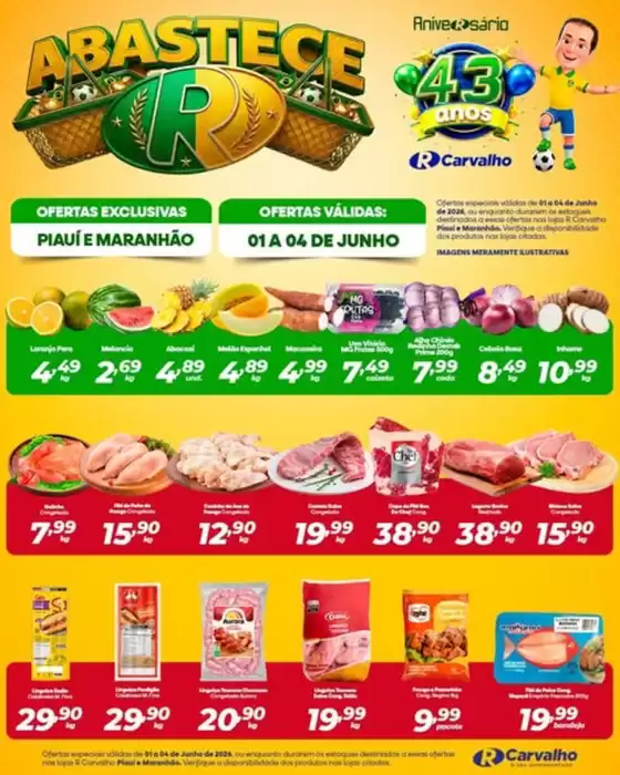 Catálogo R Carvalho Supermercado | Abastece R | 2026-06-01T00:00:00.000Z - 2026-06-04T00:00:00.000Z