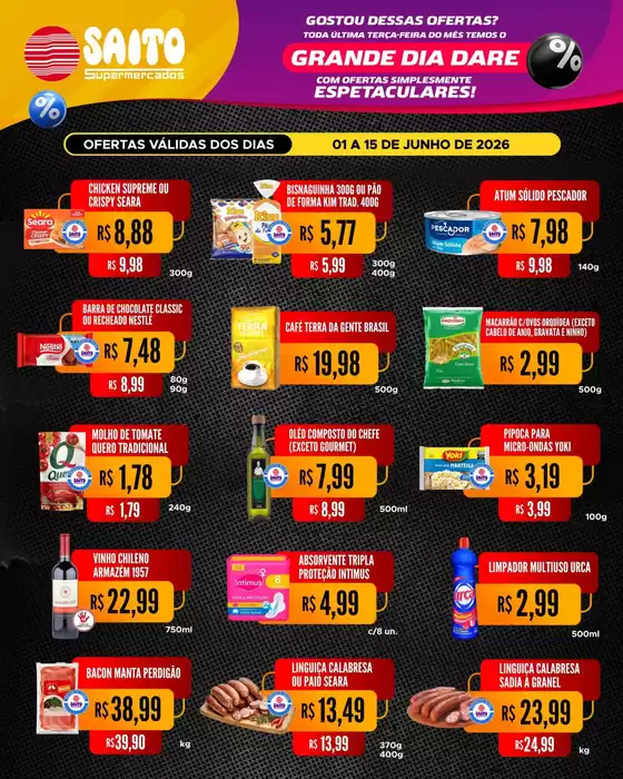 Catálogo Saito Supermercados | Ofertas exclusivas para nossos clientes | 2026-06-01T00:00:00.000Z - 2026-06-15T00:00:00.000Z