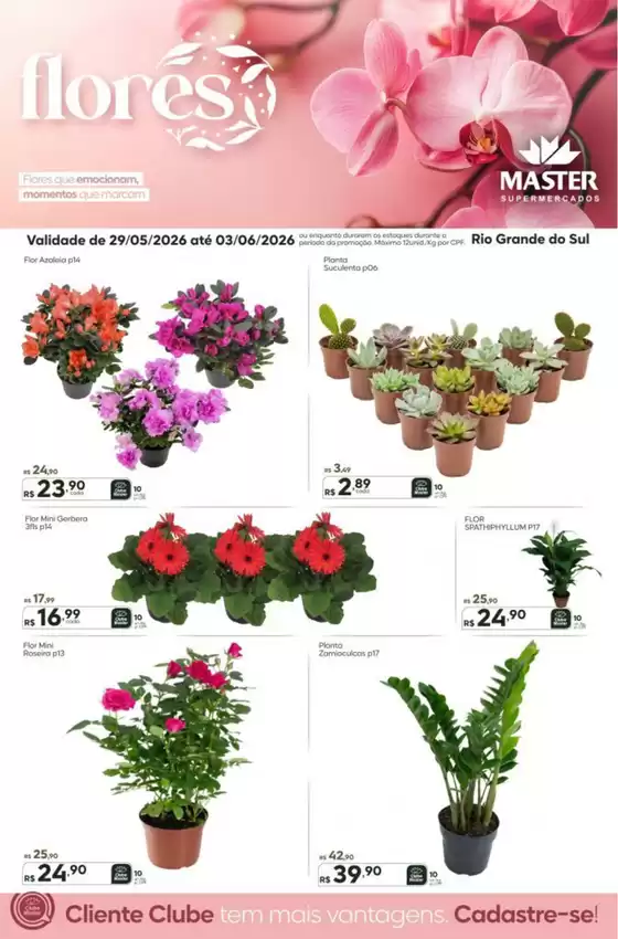 Catálogo Master Supermercados | Master RS flores | 2026-05-29T00:00:00.000Z - 2026-06-03T00:00:00.000Z