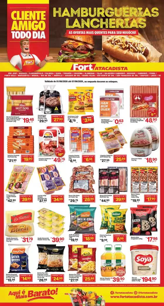 Catálogo Fort Atacadista | SC Fort Food HAMBURGUERIA 01 a 07 JUN 26 Regional | 2026-06-01T00:00:00.000Z - 2026-06-07T00:00:00.000Z