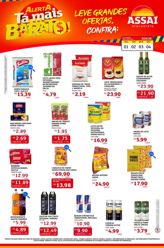 Catálogo Assaí Atacadista | Encarte Assaí Atacadista 47394-705 | 2026-06-01T00:00:00.000Z - 2026-06-04T00:00:00.000Z