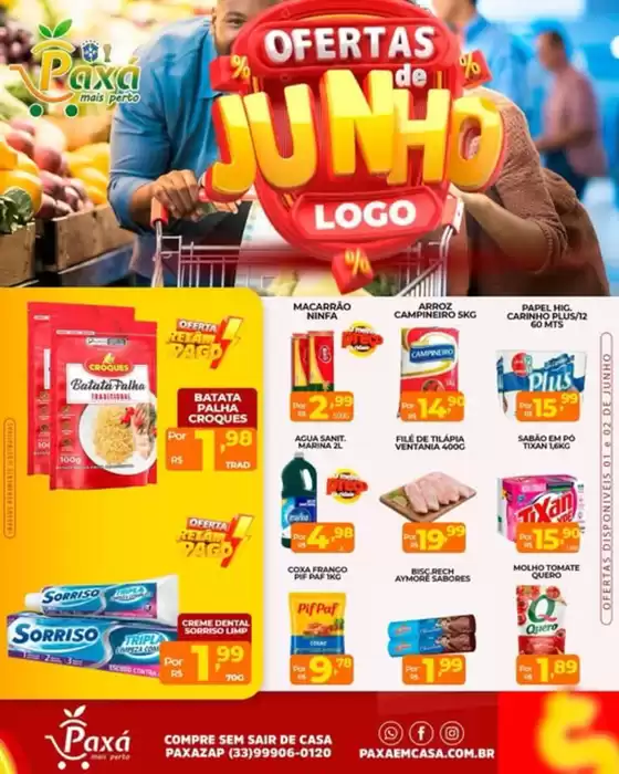 Catálogo Paxá Supermercados | Ofertas De Juhno | 2026-06-01T00:00:00.000Z - 2026-06-02T00:00:00.000Z