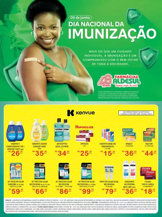 Catálogo Farmácia Aldesul | Dua nacional da imunizacao ! | 2026-06-02T00:00:00.000Z - 2026-06-30T00:00:00.000Z