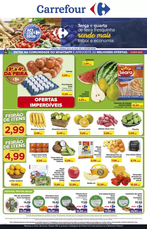Catálogo Carrefour | Grandes descontos em produtos selecionados | 2026-06-02T00:00:00.000Z - 2026-06-03T00:00:00.000Z