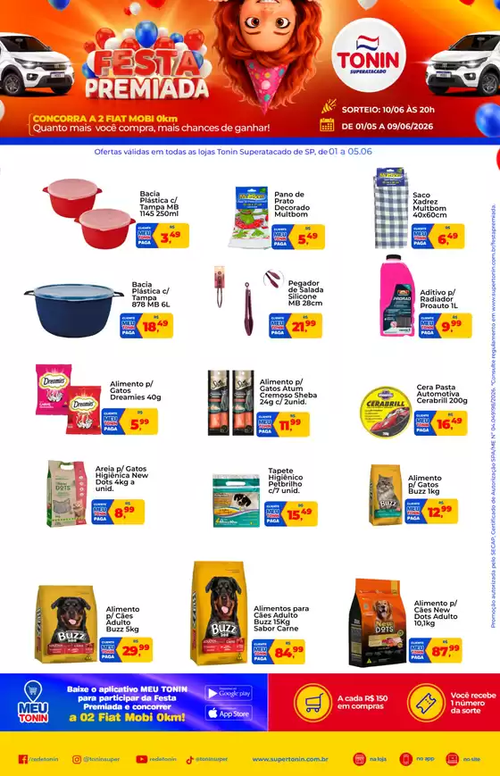 Catálogo Tonin Superatacado em Embaúba | FESTA PREMIADA | 2026-05-01T00:00:00.000Z - 2026-06-09T00:00:00.000Z