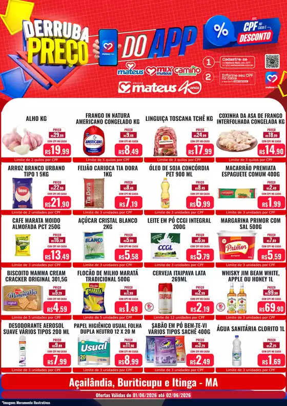 Catálogo Supermercados Mateus | Derruba preço | 2026-06-02T00:00:00.000Z - 2026-06-02T00:00:00.000Z