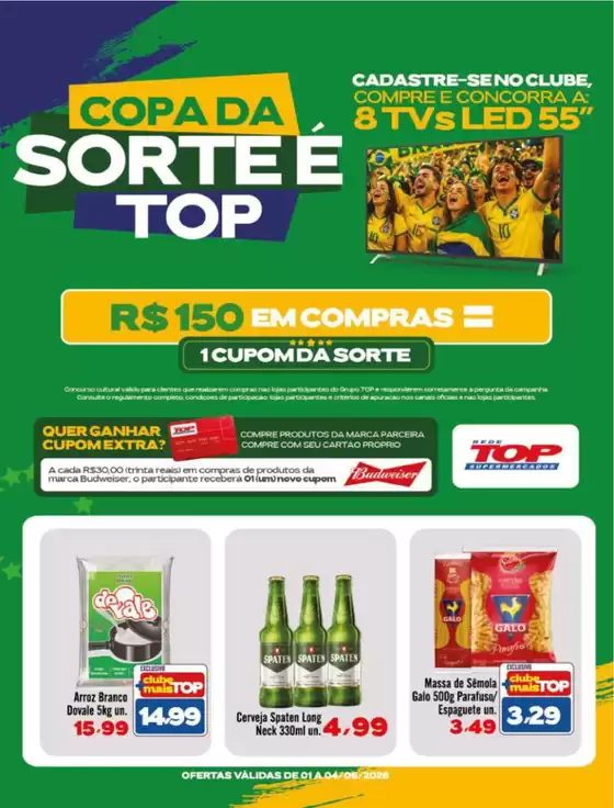 Catálogo Rede Top | Ofertas exclusivas e pechinchas | 2026-06-01T00:00:00.000Z - 2026-06-04T00:00:00.000Z