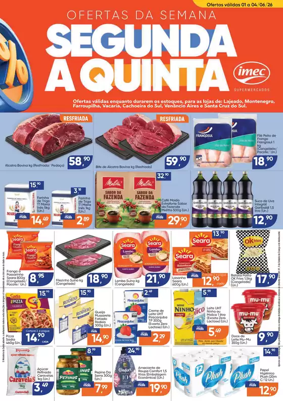 Catálogo Imec Supermercados | BAIXA 15671 IMEC Ofertas da Semana Cluster A 01 a 040626 | 2026-06-01T00:00:00.000Z - 2026-06-04T00:00:00.000Z