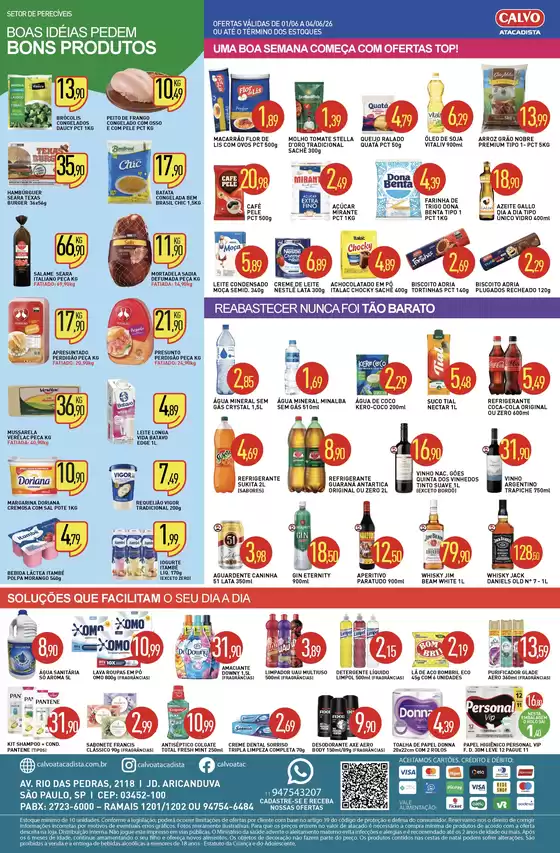 Catálogo Calvo Atacadista | Descubra ofertas atraentes | 2026-06-01T00:00:00.000Z - 2026-06-04T00:00:00.000Z