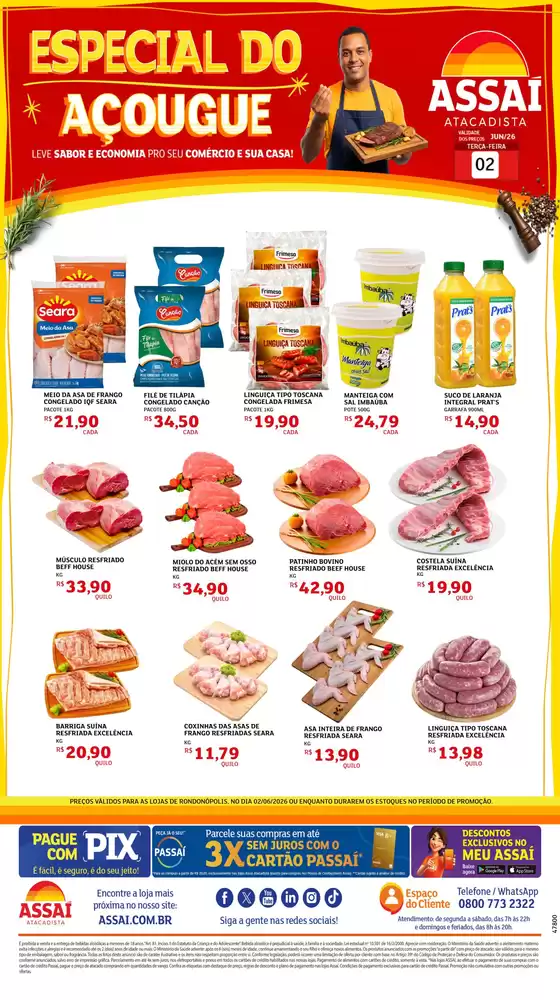 Catálogo Assaí Atacadista | Encarte Assaí Atacadista 47800-461 | 2026-06-02T00:00:00.000Z - 2026-06-02T00:00:00.000Z
