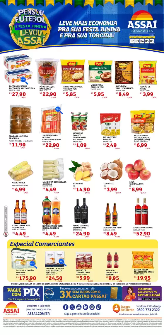 Catálogo Assaí Atacadista | Encarte Assaí Atacadista 47752-822 | 2026-06-02T00:00:00.000Z - 2026-06-06T00:00:00.000Z
