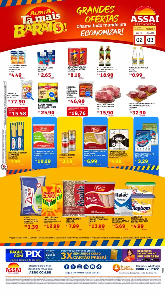 Catálogo Assaí Atacadista | Encarte Assaí Atacadista 47620-442 | 2026-06-02T00:00:00.000Z - 2026-06-03T00:00:00.000Z