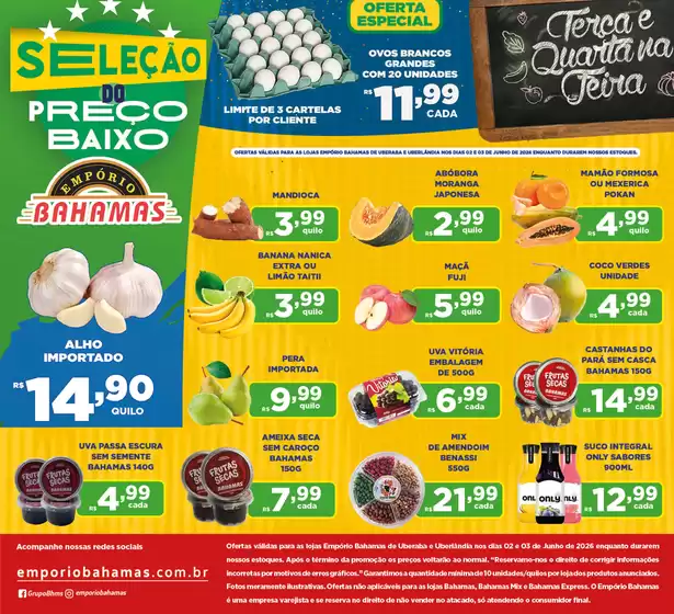 Catálogo Empório Bahamas | Ótima oferta para caçadores de pechinchas | 2026-06-02T00:00:00.000Z - 2026-06-03T00:00:00.000Z
