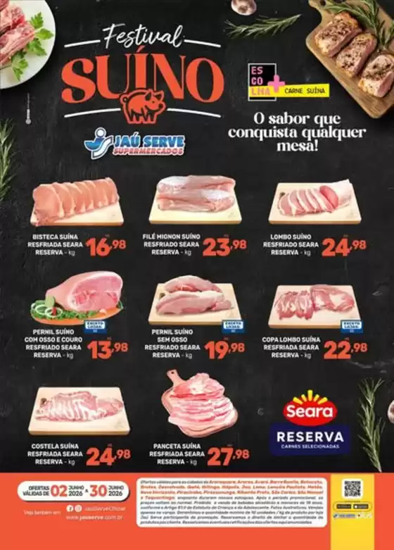 Catálogo Supermercados Jaù Serve | O Festival Suíno | 2026-06-03T00:00:00.000Z - 2026-06-30T00:00:00.000Z