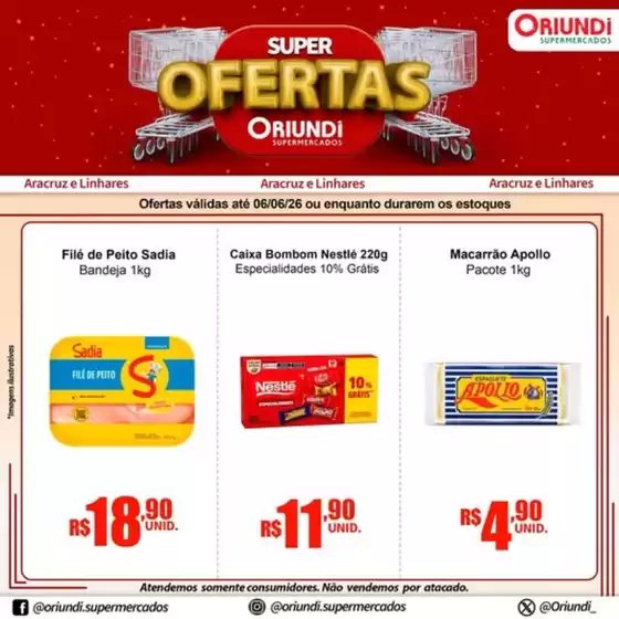 Catálogo Oriundi | Super Ofertas | 2026-06-03T00:00:00.000Z - 2026-06-06T00:00:00.000Z