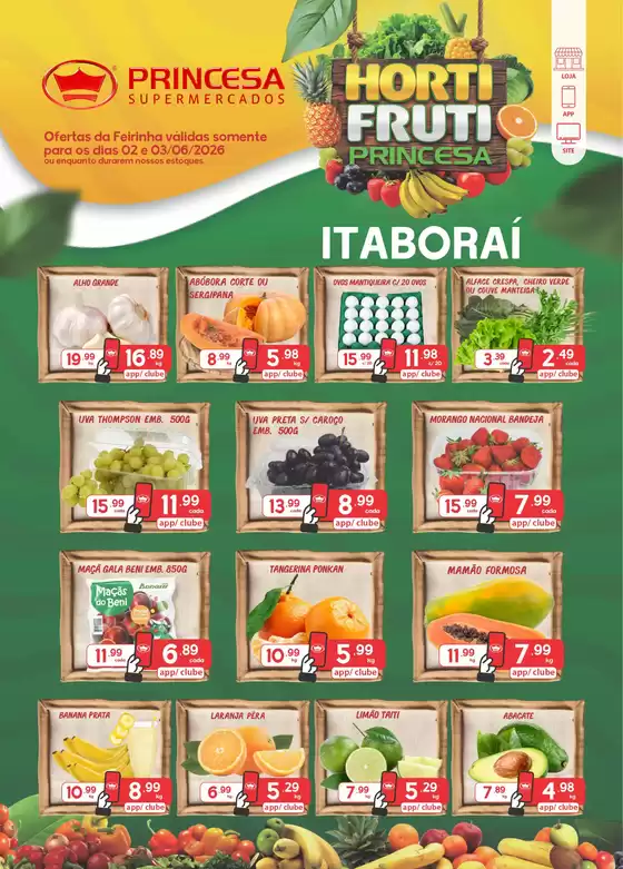 Catálogo Princesa Supermercados | Feirinha Itaborai - 02 e 03/06 | 2026-06-02T00:00:00.000Z - 2026-06-04T00:00:00.000Z