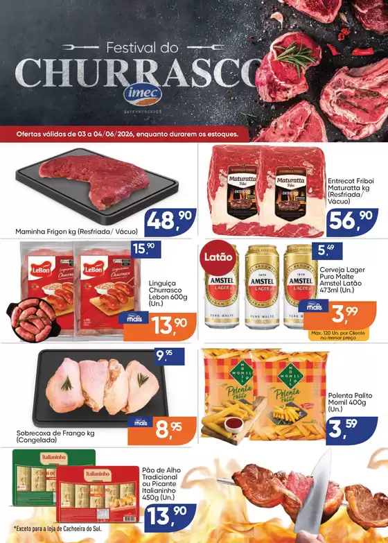 Catálogo Imec Supermercados |  IMEC Especial Churrasco  | 2026-06-03T00:00:00.000Z - 2026-06-04T00:00:00.000Z