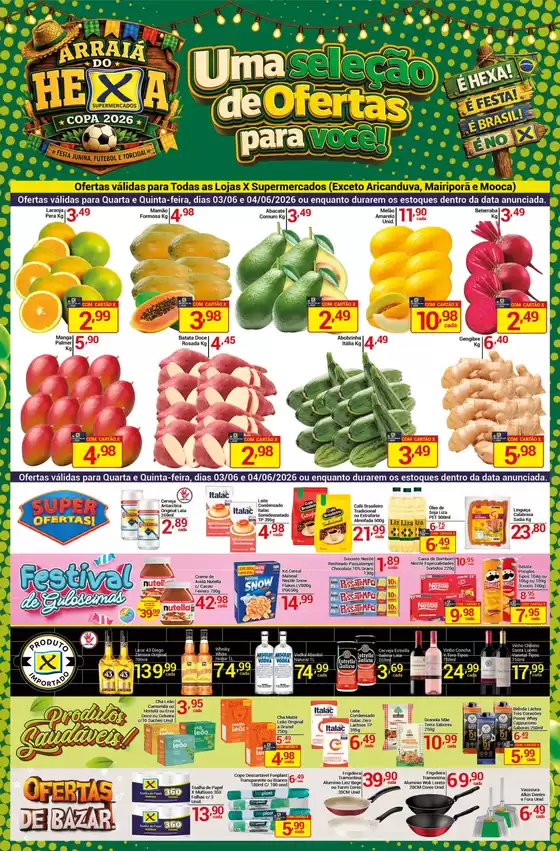 Catálogo X Supermercados | Nossas melhores pechinchas | 2026-06-03T00:00:00.000Z - 2026-06-04T00:00:00.000Z