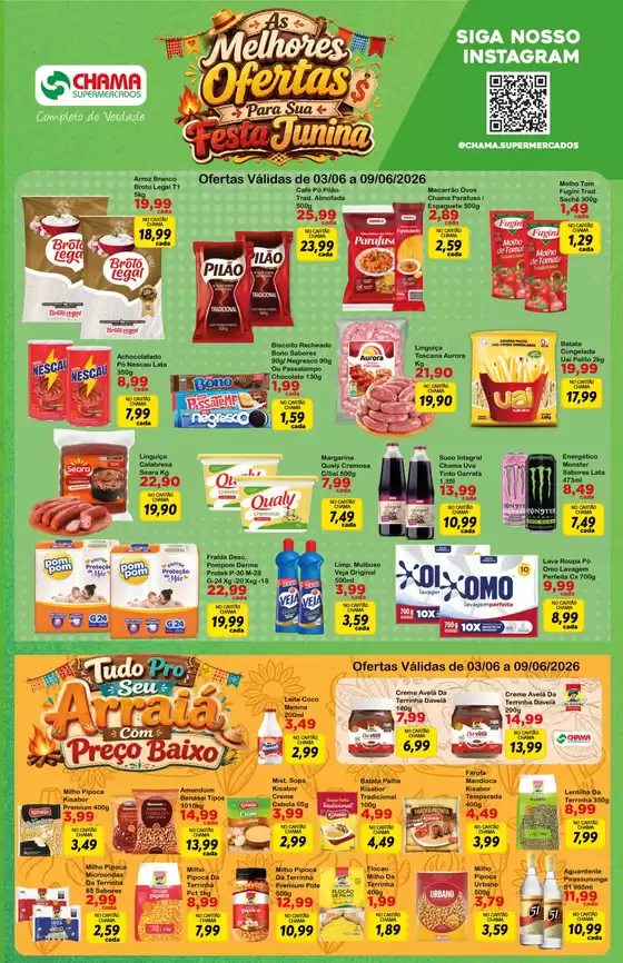 Catálogo Chama Supermercados | Ofertas especiais atraentes para todos | 2026-06-03T00:00:00.000Z - 2026-06-09T00:00:00.000Z