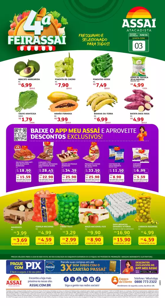 Catálogo Assaí Atacadista | Encarte Assaí Atacadista 48003-73 | 2026-06-03T00:00:00.000Z - 2026-06-03T00:00:00.000Z