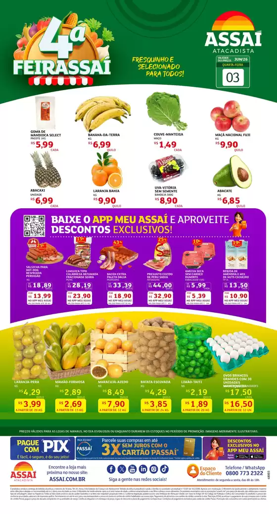 Catálogo Assaí Atacadista | Encarte Assaí Atacadista 48003-74 | 2026-06-03T00:00:00.000Z - 2026-06-03T00:00:00.000Z