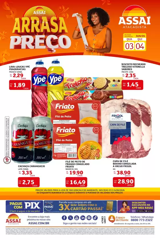 Catálogo Assaí Atacadista | Encarte Assaí Atacadista 48077-161 | 2026-06-03T00:00:00.000Z - 2026-06-04T00:00:00.000Z