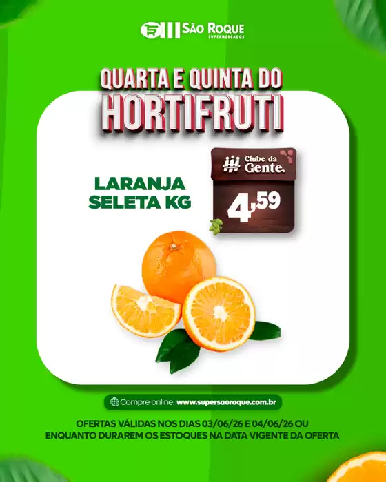 Catálogo São Roque Supermercados | Encarte São Roque Supermercados | 2026-06-03T00:00:00.000Z - 2026-06-04T00:00:00.000Z