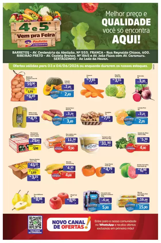 Catálogo Paulistão Atacadista | Grandes descontos em produtos selecionados | 2026-06-03T00:00:00.000Z - 2026-06-04T00:00:00.000Z