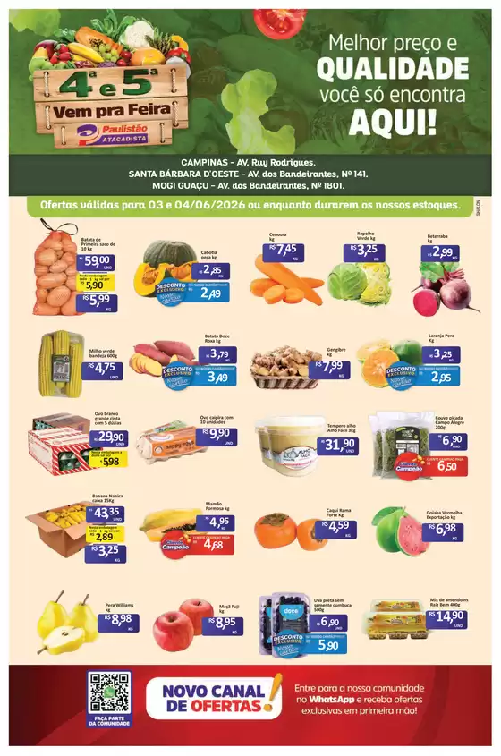 Catálogo Paulistão Atacadista | Descubra ofertas atraentes | 2026-06-03T00:00:00.000Z - 2026-06-04T00:00:00.000Z