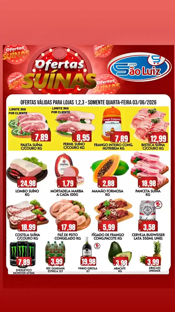 Catálogo Super São Luiz | Ofertas | 2026-06-03T00:00:00.000Z - 2026-06-03T00:00:00.000Z