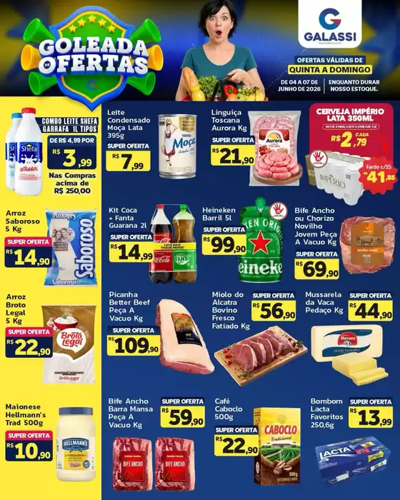 Catálogo Supermercados Galassi em Miguelópolis | GOLEADA DE OFERTAS | 2026-06-04T00:00:00.000Z - 2026-06-07T00:00:00.000Z