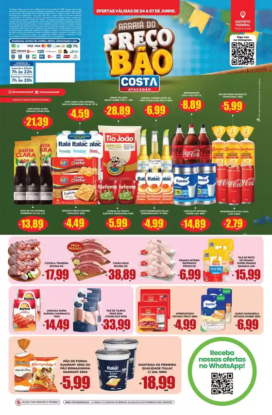 Catálogo Costa Atacadão | Ofertas especiais atraentes para todos | 2026-06-04T00:00:00.000Z - 2026-06-07T00:00:00.000Z