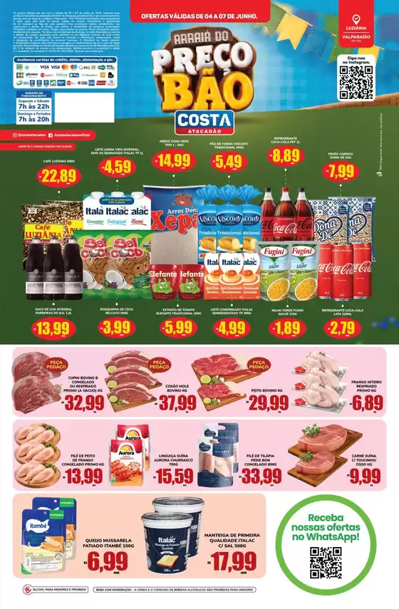 Catálogo Costa Atacadão | Promoções especiais em andamento | 2026-06-04T00:00:00.000Z - 2026-06-07T00:00:00.000Z