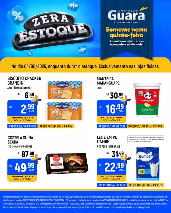 Catálogo Supermercado Guará | Melhores ofertas para todos os caçadores de pechinchas | 2026-06-04T00:00:00.000Z - 2026-06-04T00:00:00.000Z