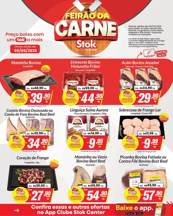 Catálogo Stok Center | 54338 Encarte stok center Feirao da Carne RS e SC 05 de junho | 2026-06-05T00:00:00.000Z - 2026-06-05T00:00:00.000Z