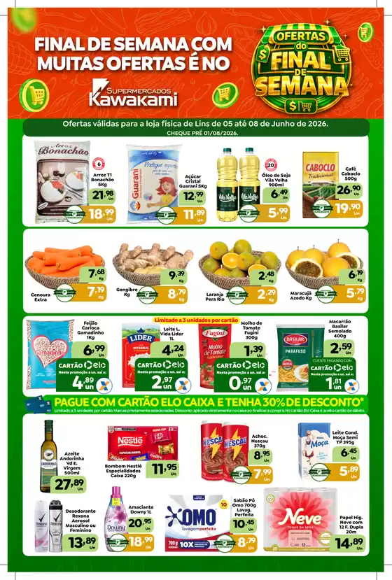 Catálogo Supermercados Kawakami | Ofertas - Lins | 2026-06-05T00:00:00.000Z - 2026-06-08T00:00:00.000Z