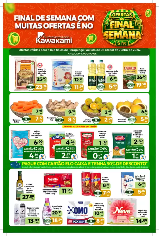 Catálogo Supermercados Kawakami | Ofertas - Paraguaçu Paulista | 2026-06-05T00:00:00.000Z - 2026-06-08T00:00:00.000Z