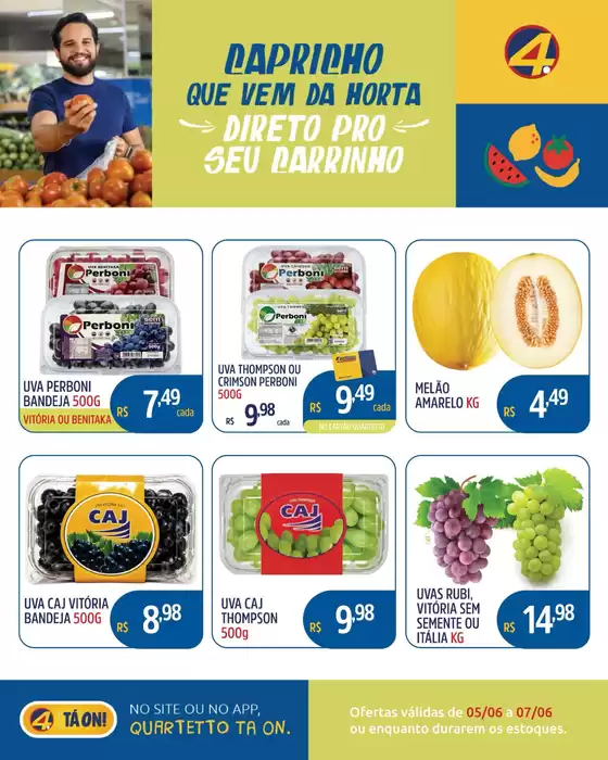 Catálogo Quartetto Supermercados | Encarte Quartetto Supermercados | 2026-06-05T00:00:00.000Z - 2026-06-07T00:00:00.000Z