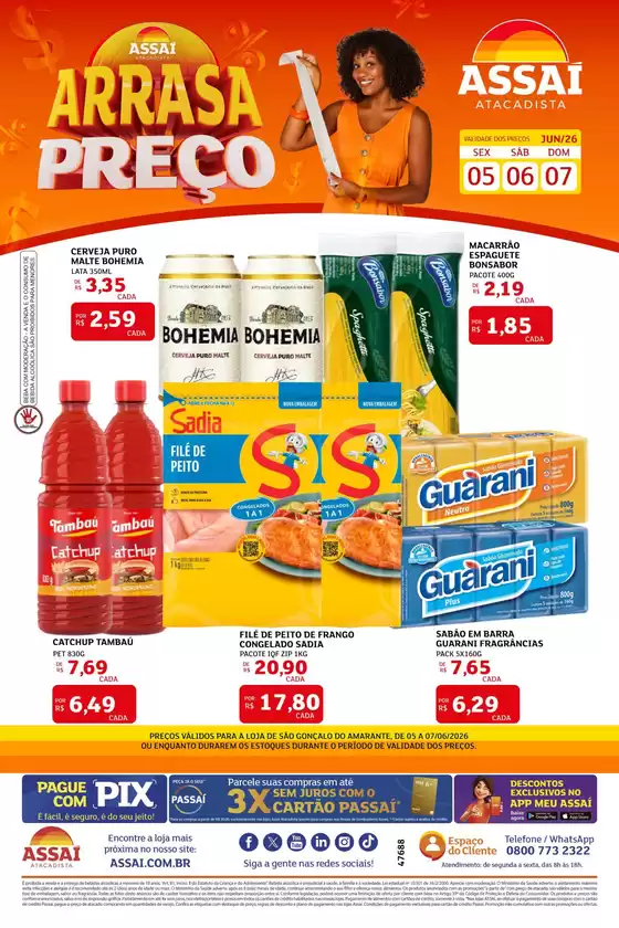 Catálogo Assaí Atacadista | Encarte Assaí Atacadista 47688-161 | 2026-06-05T00:00:00.000Z - 2026-06-07T00:00:00.000Z
