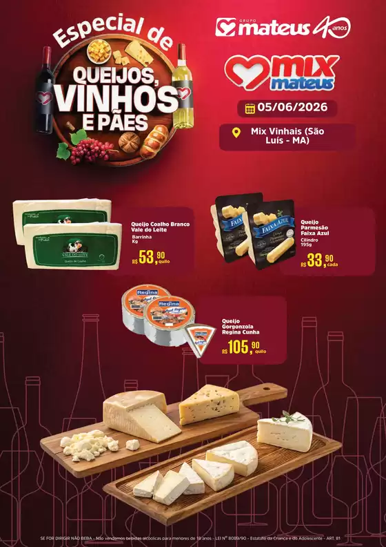 Catálogo Supermercados Mateus | Festival de Queijos Vinhos e Pães | 2026-06-05T00:00:00.000Z - 2026-06-05T00:00:00.000Z
