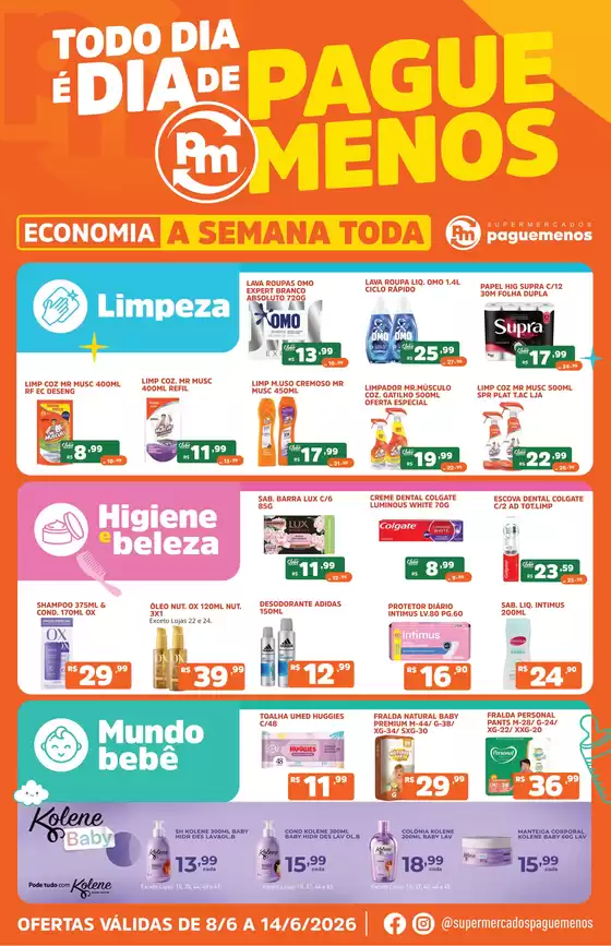 Catálogo Supermercados Pague Menos | Tabloide todo dia e dia de spm vAmHrs6 | 2026-06-08T00:00:00.000Z - 2026-06-14T00:00:00.000Z