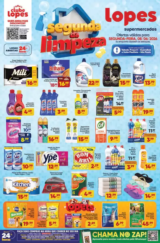 Catálogo Lopes Supermercados | SEGUNDA DA LIMPEZA - | 2026-06-08T00:00:00.000Z - 2026-06-08T00:00:00.000Z