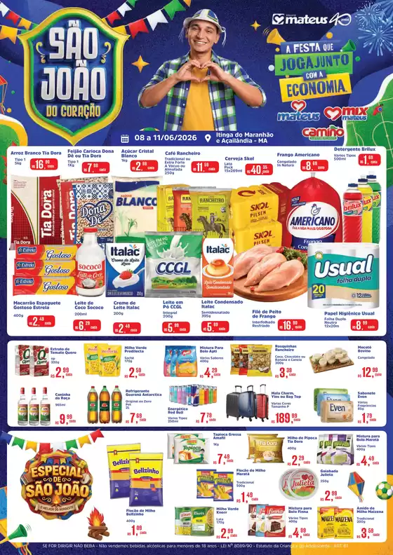 Catálogo Supermercados Mateus | São João do Coração | 2026-06-08T00:00:00.000Z - 2026-06-11T00:00:00.000Z