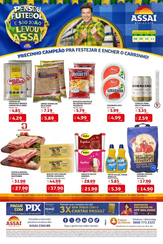 Catálogo Assaí Atacadista | Encarte Assaí Atacadista 47984-344 | 2026-06-08T00:00:00.000Z - 2026-06-11T00:00:00.000Z
