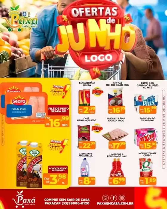 Catálogo Paxá Supermercados | Ofertas De Juhno | 2026-06-08T00:00:00.000Z - 2026-06-09T00:00:00.000Z